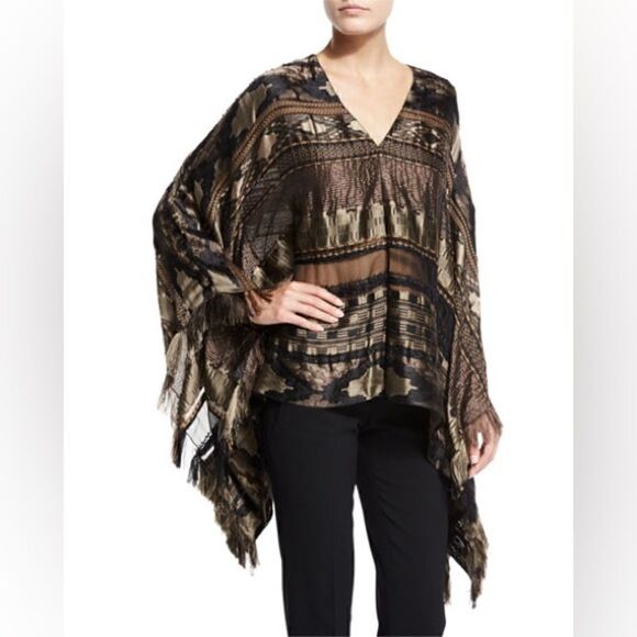 Ralph Lauren, 2016 Runway Collection Filipa Fringe Trim Top - Picture 3 of 17